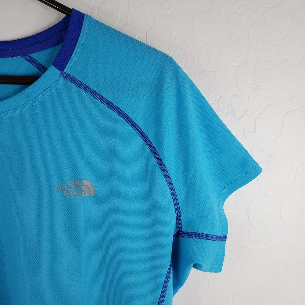 The North Face T-Shirt Women's XL Turquoise Blue‎ Short Sleeve Breathable Top - Picture 8 of 12